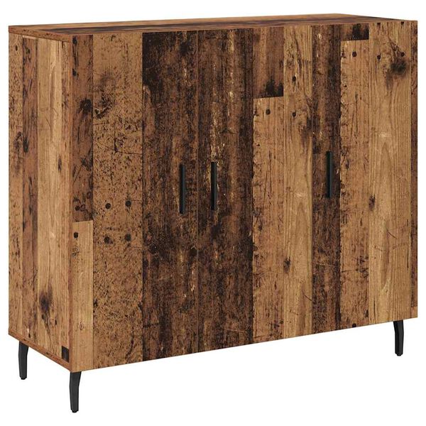 vidaXL Buffet Bois ancien 90 x 34 x 80 cm Bois d'ing&eacute;nierie