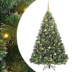 vidaXL Sapin de No&euml;l artificiel avec 300 LED Vert 180 cm PE et PVC