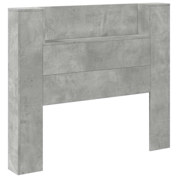 vidaXL T&ecirc;te de lit Gris b&eacute;ton 120 x 16,5 x 103,5 cm Bois d'ing&eacute;nierie