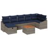 vidaXL Ensemble de canap&eacute; de jardin avec coussin 8 pcs Gris Poly rotin