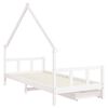 vidaXL Cadre de lit d'enfants tiroirs blanc 90x190 cm bois pin massif