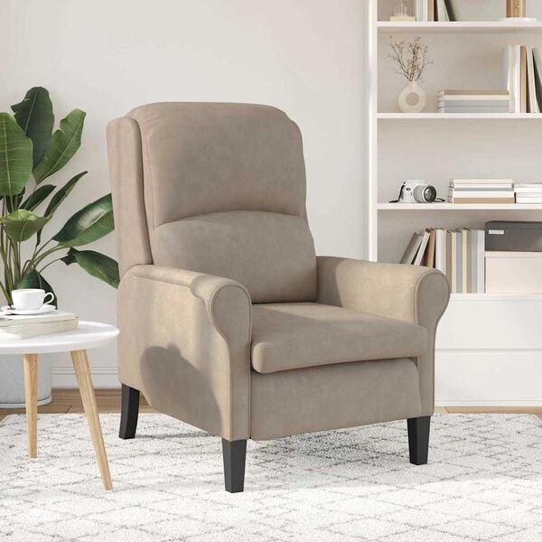 vidaXL fauteuil Taupe 76 x 94 x 102 cm Microfibre
