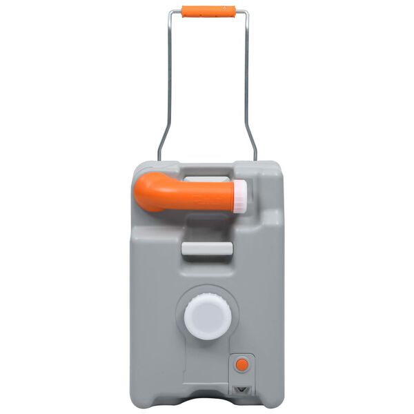 vidaXL R&eacute;servoir d'eau sur roues pour camping 25 L Gris