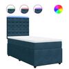 vidaXL Sommier &agrave; lattes de lit avec matelas bleu 80x200 cm velours