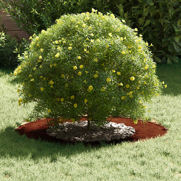 vidaXL adapt&eacute; pour anneau d'arbre plat Marron &Oslash;40 / 70 cm Acier patin&eacute;