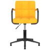 vidaXL Chaise pivotante de salle &agrave; manger Jaune moutarde Velours