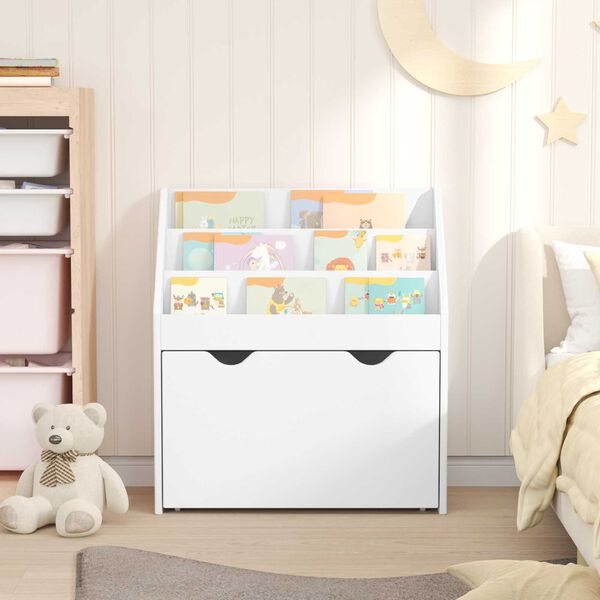vidaXL Biblioth&egrave;que pour enfants avec tiroir Blanc 60 x 29,5 x 69 cm