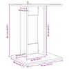 vidaXL Table d'appoint Ch&ecirc;ne fum&eacute; 45 x 40 x 62,5 cm Bois d'ing&eacute;nierie