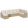 vidaXL Ensemble de canap&eacute; de jardin 8 pc Beige et cr&egrave;me polyrotin