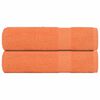 vidaXL Essuie-mains 2 pcs orange 50x100 cm 360 g/m&sup2; 100% coton