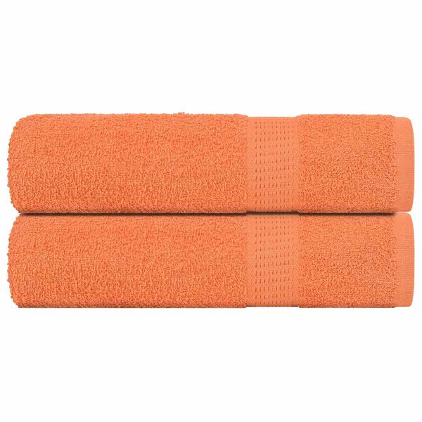 vidaXL Essuie-mains 2 pcs orange 50x100 cm 360 g/m&sup2; 100% coton