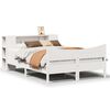 vidaXL Cadre de lit sans matelas blanc 140x200 cm bois de pin massif