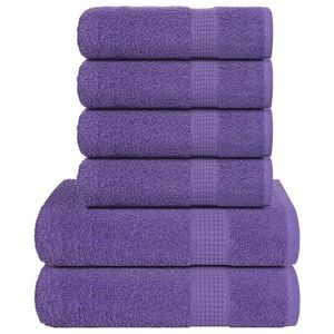 vidaXL Ensemble de serviettes FROGN 6 pcs violet 360 g/m&sup2;