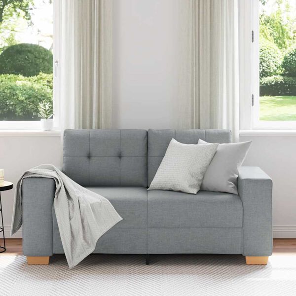 vidaXL Canap&eacute; causeuse gris clair 120 cm tissu