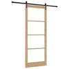 vidaXL Porte coulissante Naturel et Noir 93 x 232 cm