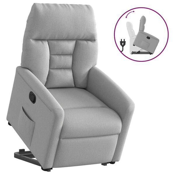 vidaXL Fauteuil inclinable gris nuage tissu