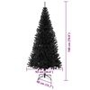 vidaXL Sapin de Noël avec 300 LED avec support Noir 180 cm PVC