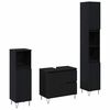 vidaXL Ensemble de mobilier de salle de bain 3 pcs Ch&ecirc;ne noir