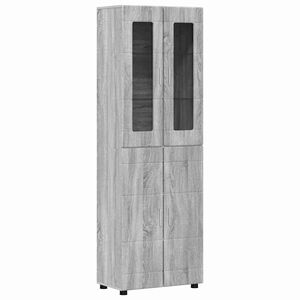 vidaXL Haut Armoire avec &eacute;tag&egrave;re FLORIN Gris Sonoma 60 x 35 x 182 cm