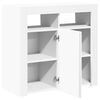 vidaXL Buffet avec lumi&egrave;res LED Blanc 80x35x75 cm