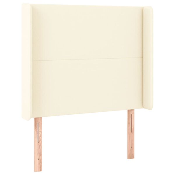 vidaXL T&ecirc;te de lit &agrave; LED Cr&egrave;me 103x16x118/128 cm Similicuir