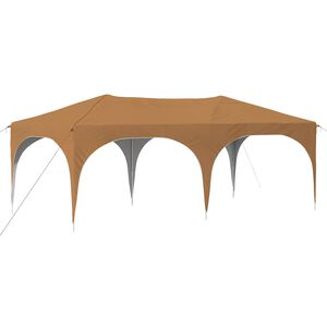 vidaXL Tente de f&ecirc;te pop-up 575 x 288 x 245 cm Beige Tissu Oxford