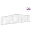 vidaXL Paniers &agrave; gabions arqu&eacute;s 10 pcs 400x50x80/100 cm Fer galvanis&eacute;