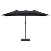vidaXL Parasol de jardin Noir 385 x 209 x 244 cm Polyester