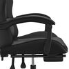 vidaXL Chaise de jeu pivotante avec repose-pied Noir Similicuir