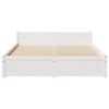 vidaXL Cadre de lit sans matelas blanc 140x200 cm bois de pin massif