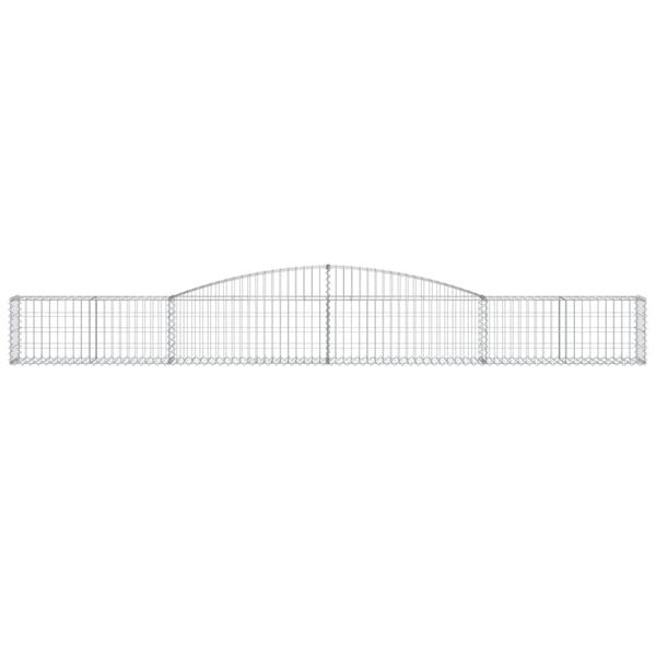 vidaXL Paniers à gabions arqués 6 pcs 400x30x40/60 cm Fer galvanisé