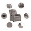 vidaXL Fauteuil inclinable Taupe Tissu