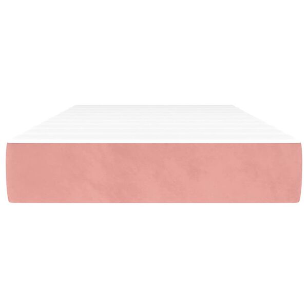 vidaXL Matelas de lit &agrave; ressorts ensach&eacute;s Rose 80x200x20 cm Velours