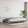 vidaXL Cadre de lit sans matelas gris fonc&eacute; 200x200 cm tissu