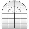 vidaXL Miroir mural noir 100x110 cm arche fer