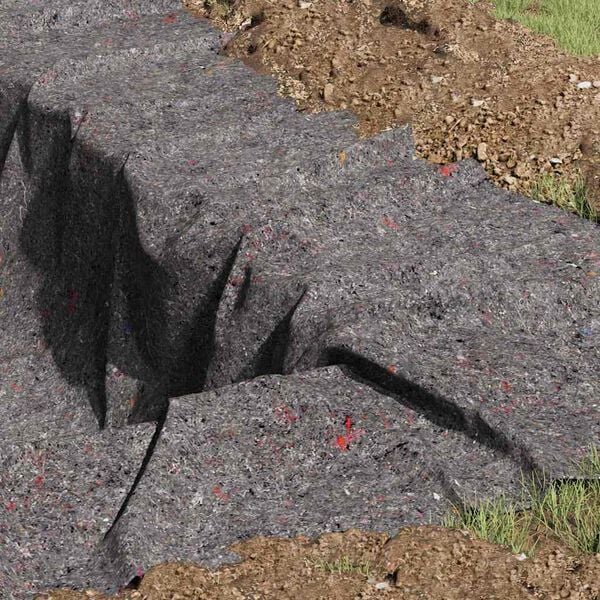 vidaXL Polaire pour Piscine Gris 1 x 25 m Polyester et coton