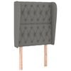 vidaXL T&ecirc;te de lit avec oreilles Gris fonc&eacute; 83x23x118/128 cm Tissu