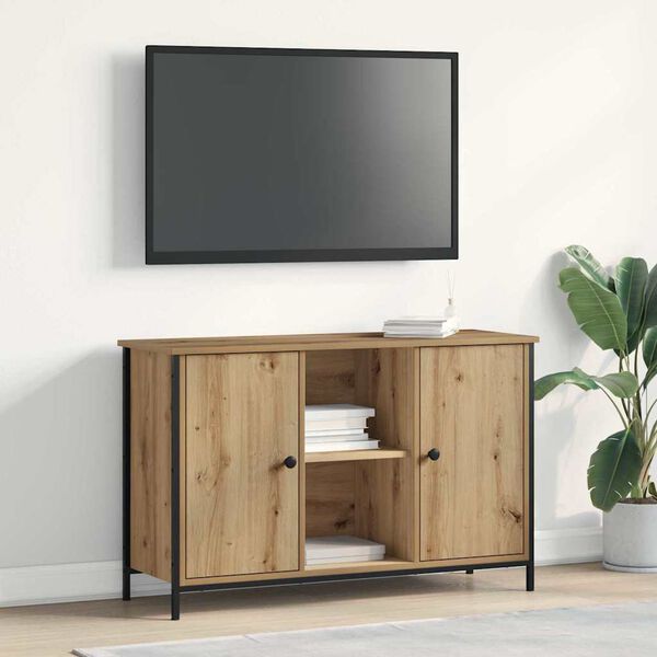 vidaXL Ensemble meuble TV Ch&ecirc;ne artisanal 101 x 35 x 65 cm