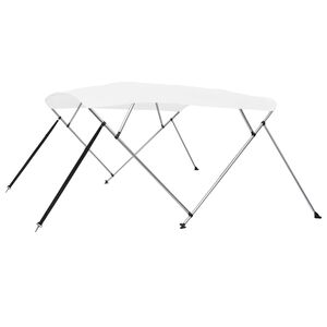 vidaXL Auvent bimini &agrave; 4 arceaux Blanc 243x180x137 cm