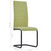 vidaXL Chaises &agrave; manger cantilever lot de 6 vert tissu