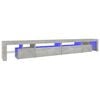 vidaXL Meuble TV avec lumi&egrave;res LED Gris b&eacute;ton 290x36,5x40 cm