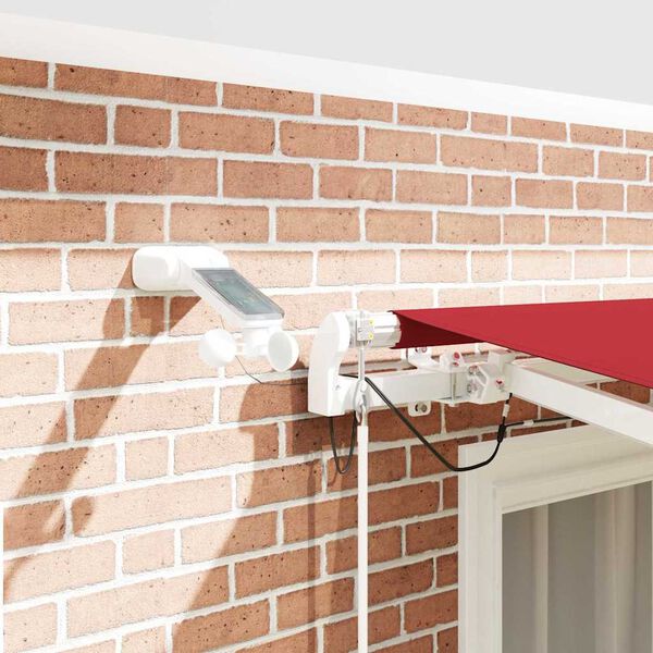 vidaXL Auvent R&eacute;tractable Rouge 300 x 250 cm Polyester et m&eacute;tal