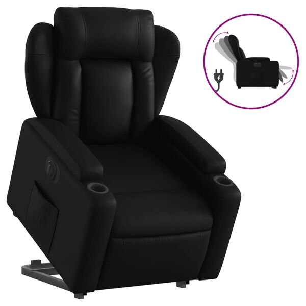 vidaXL Fauteuil inclinable &eacute;lectrique noir similicuir