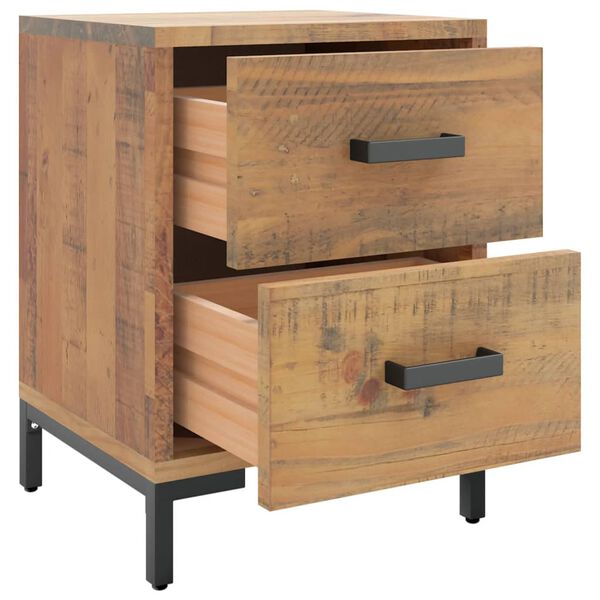 vidaXL Tables de chevet 2 pcs 36x30x45 cm Bois de pin massif