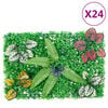 vidaXL Cl&ocirc;ture &agrave; plantes artificielles 24 pcs vert 40x60 cm