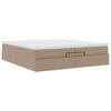 VidaXL Cadre de lit ottoman et matelas cappuccino 200x200cm similicuir