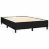 vidaXL Sommier &agrave; lattes de lit et matelas et LED Noir 140x190 cm Tissu