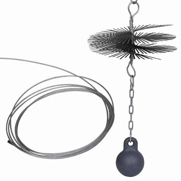 Brosse ronde pour chemin&eacute;e Dia. 25 cm