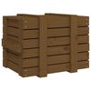 vidaXL Boîte de rangement Marron miel 58x40,5x42 cm Bois massif pin
