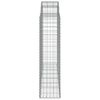 vidaXL Paniers à gabions arqués 18 pcs 200x50x160/180 cm Fer galvanisé